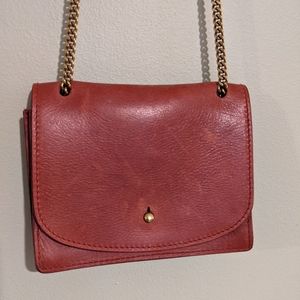 Madewell leather crossbody with chain
